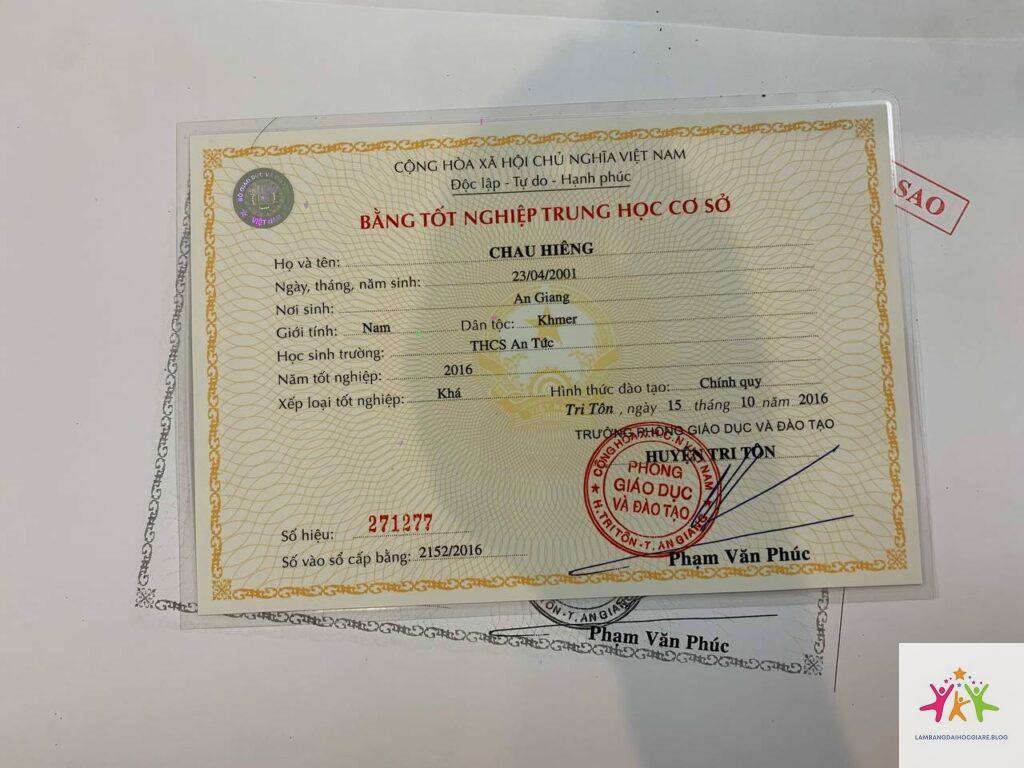 Làm Bằng Cấp 2 Uy Tín