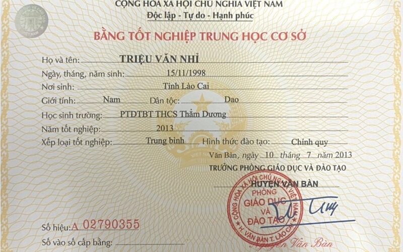 Làm Bằng Cấp 2 Uy Tín