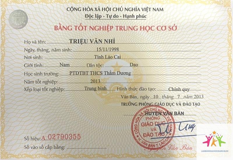 Làm Bằng Cấp 2 Uy Tín