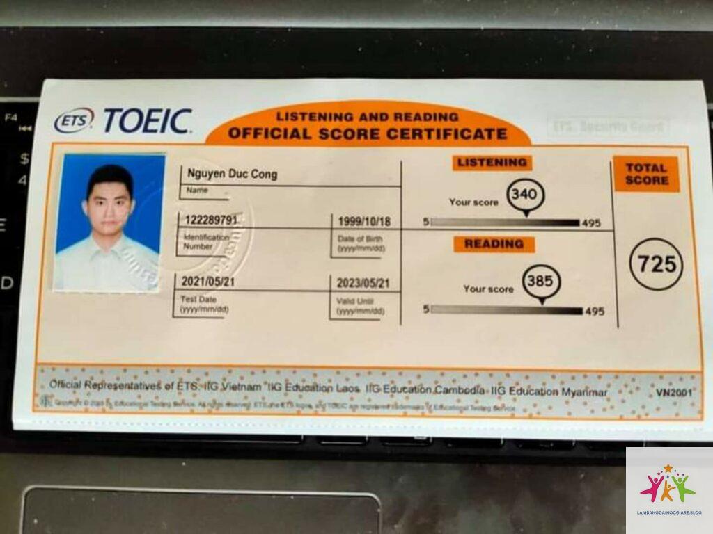 Làm Chứng Chỉ TOEIC