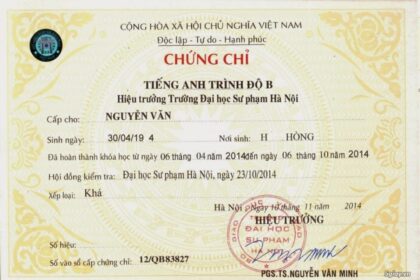 Làm Bằng Tiếng Anh