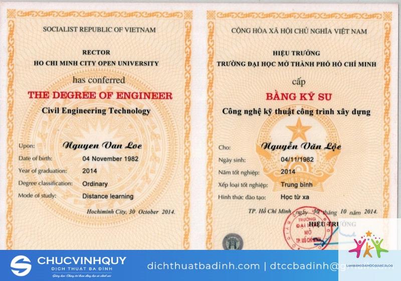 bằng đại học ghi bằng tiếng gì - Hình 1