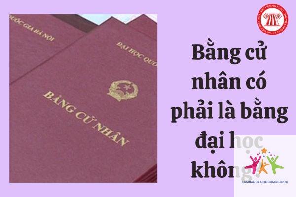 bằng đại học và bằng cử nhân khác nhau không